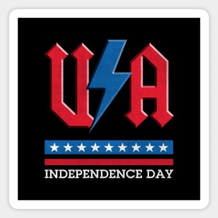 independence day USA rock n roll thunder lightning style Magnet